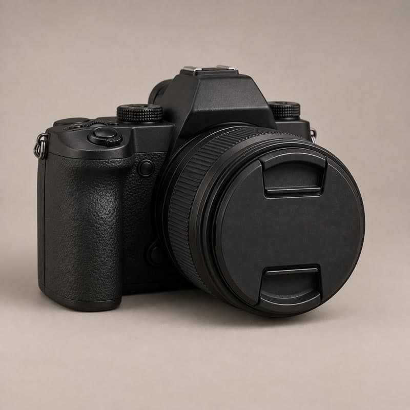 Camera With Permanent Lens Cap